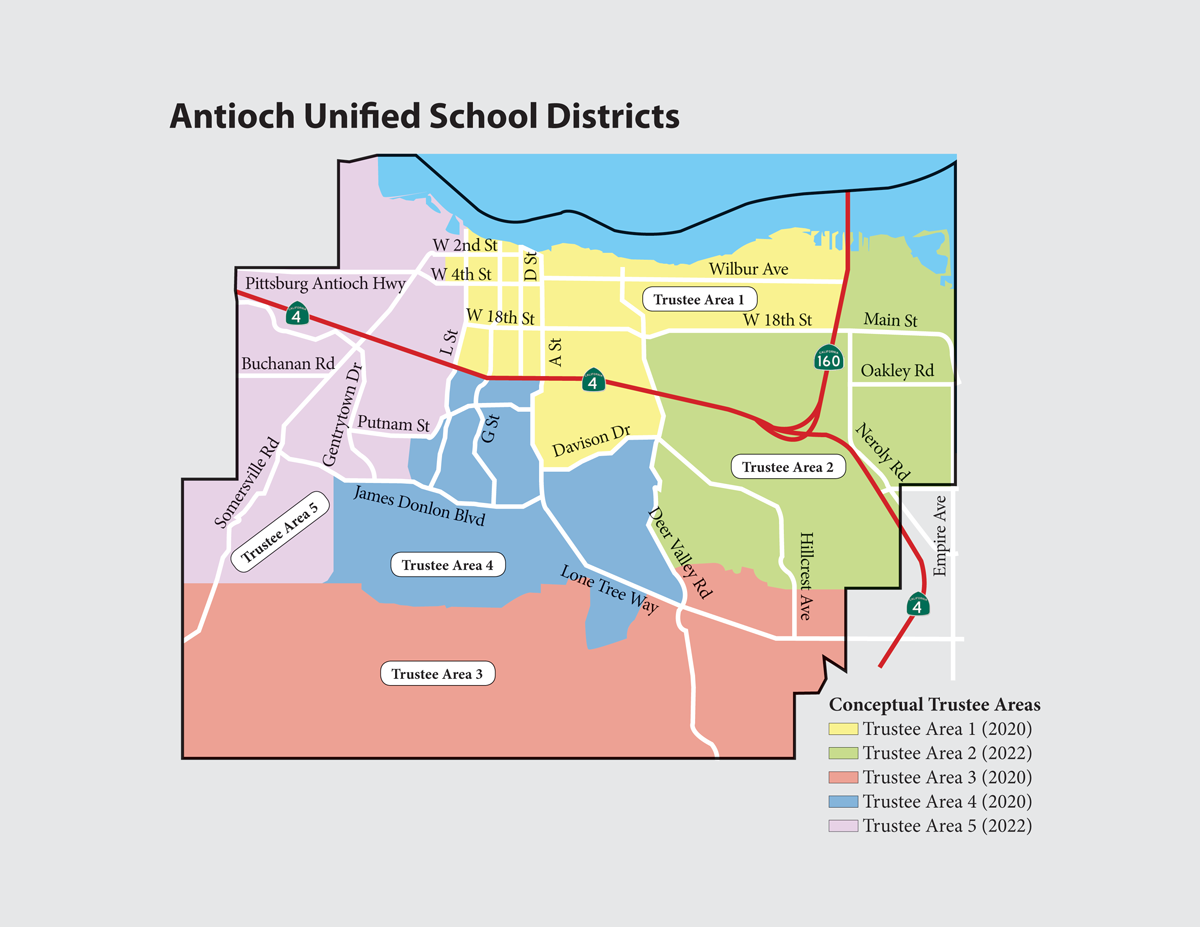 Antioch Unified School District Election Map